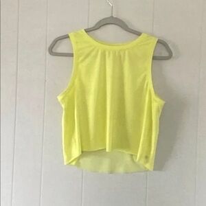 Neon Yellow Sleeveless High-Low Tank Top